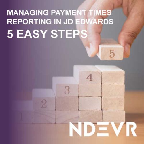 Manage payment times reporting from JD Edwards
